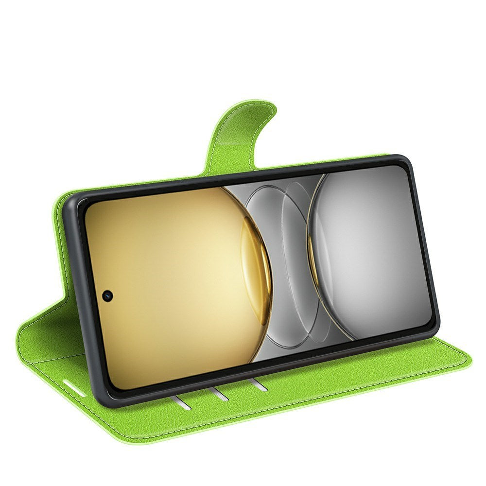 EIDERWOOD - Realme C75 - Kunstlæder Flip Cover m. Kortholder & Ståfunktion - Grøn