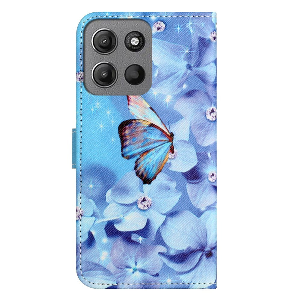 EIDERWOOD - Motorola Moto G17 Power / G17 / G15 Power / G15 - Kunstlæder Flip Cover m. Motiv - Blomst / Sommerfugl