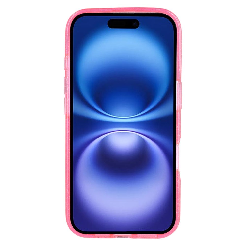 EIDERWOOD - iPhone 16 Plus - Plastik Glitter Cover - MagSafe Kompatibel - Lyserød