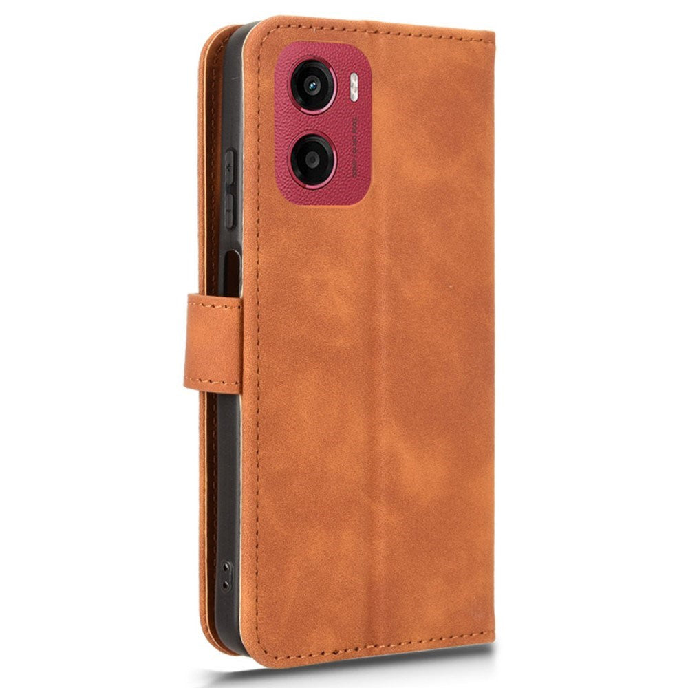EIDERWOOD Motorola Moto G05 Kunstlæder Flip Cover m. Kortholder & Ståfunktion - Brun