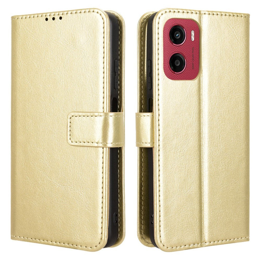 EIDERWOOD - Motorola Moto G05 / E15 - Kunstlæder Flip Cover m. Strop - Guld