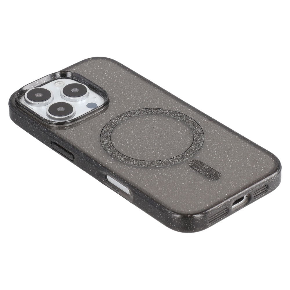 EIDERWOOD - iPhone 16 Pro Max - Plastik Glitter Cover - MagSafe Kompatibel - Sort