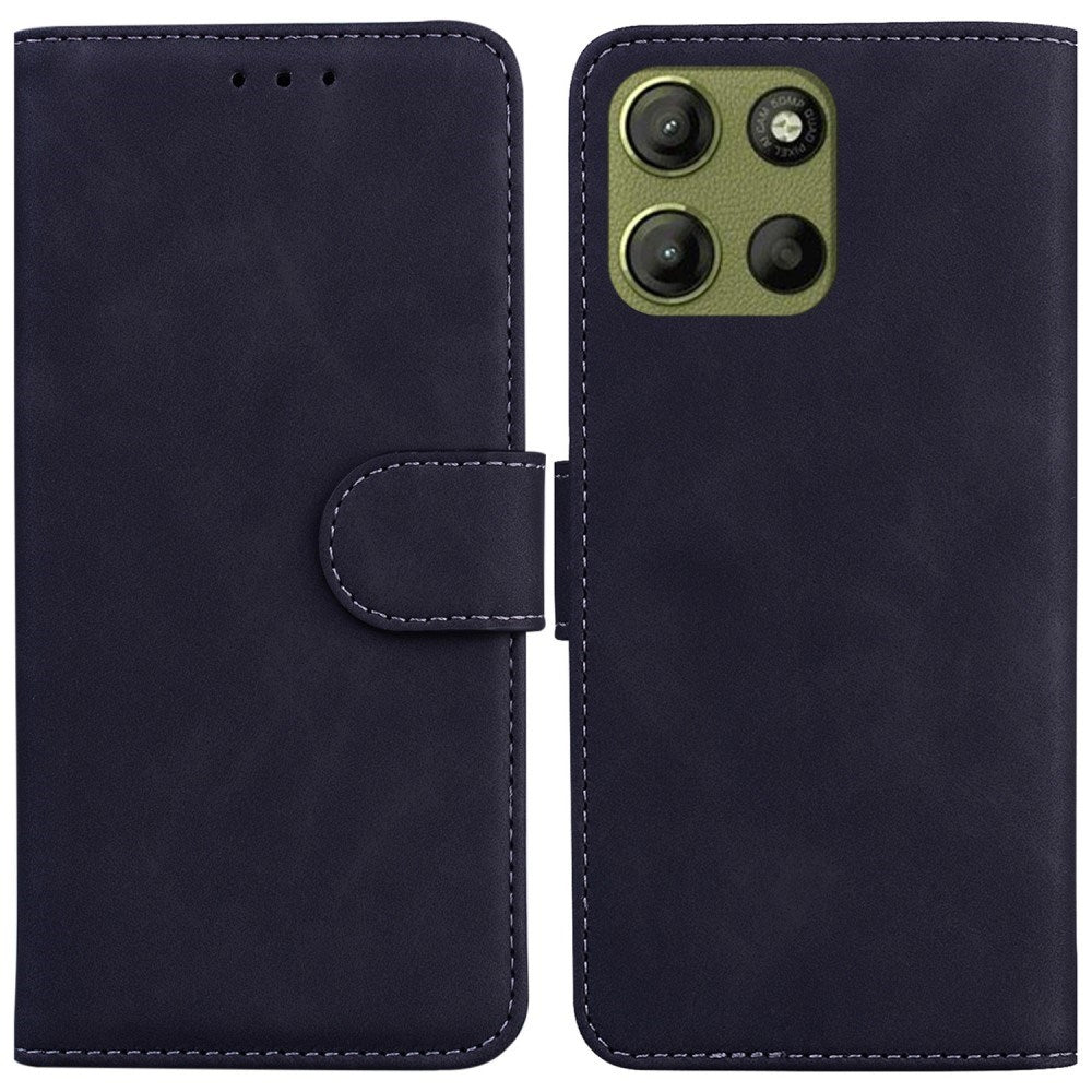 EIDERWOOD - Motorola Moto G15 - Kunstlæder Flip Cover m. Kortholder & Ståfunktion - Sort
