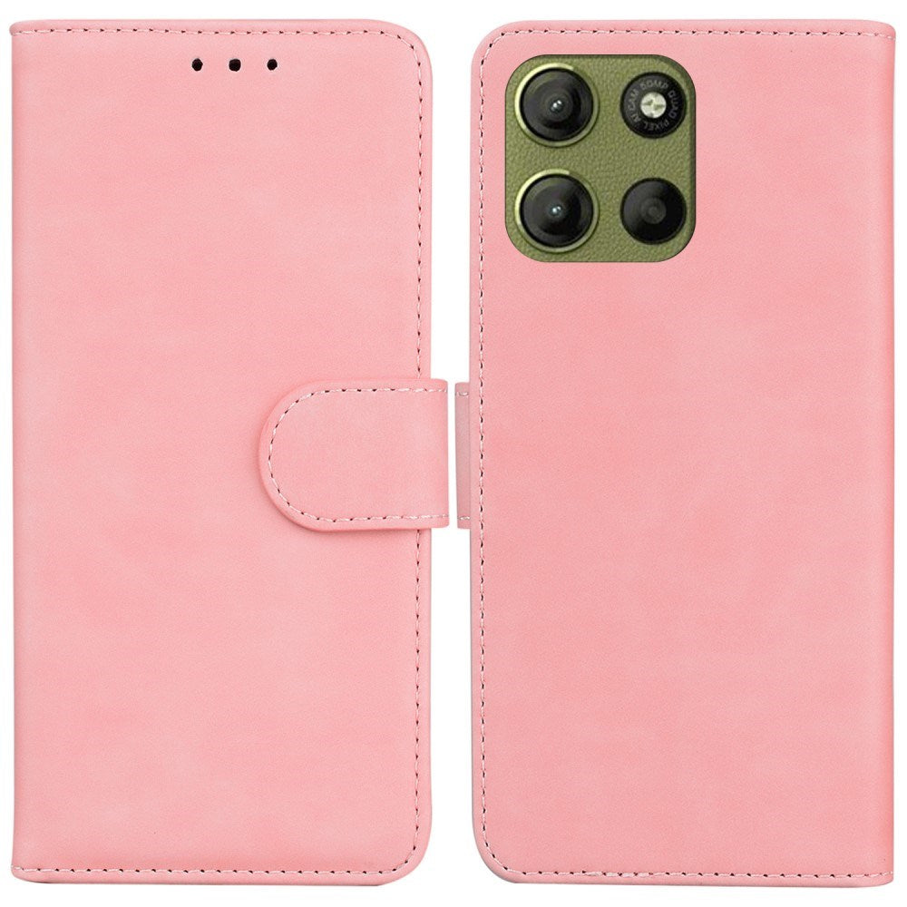EIDERWOOD - Motorola Moto G17 Power / G17 / G15 - Kunstlæder Flip Cover m. Kortholder & Ståfunktion - Lyserød