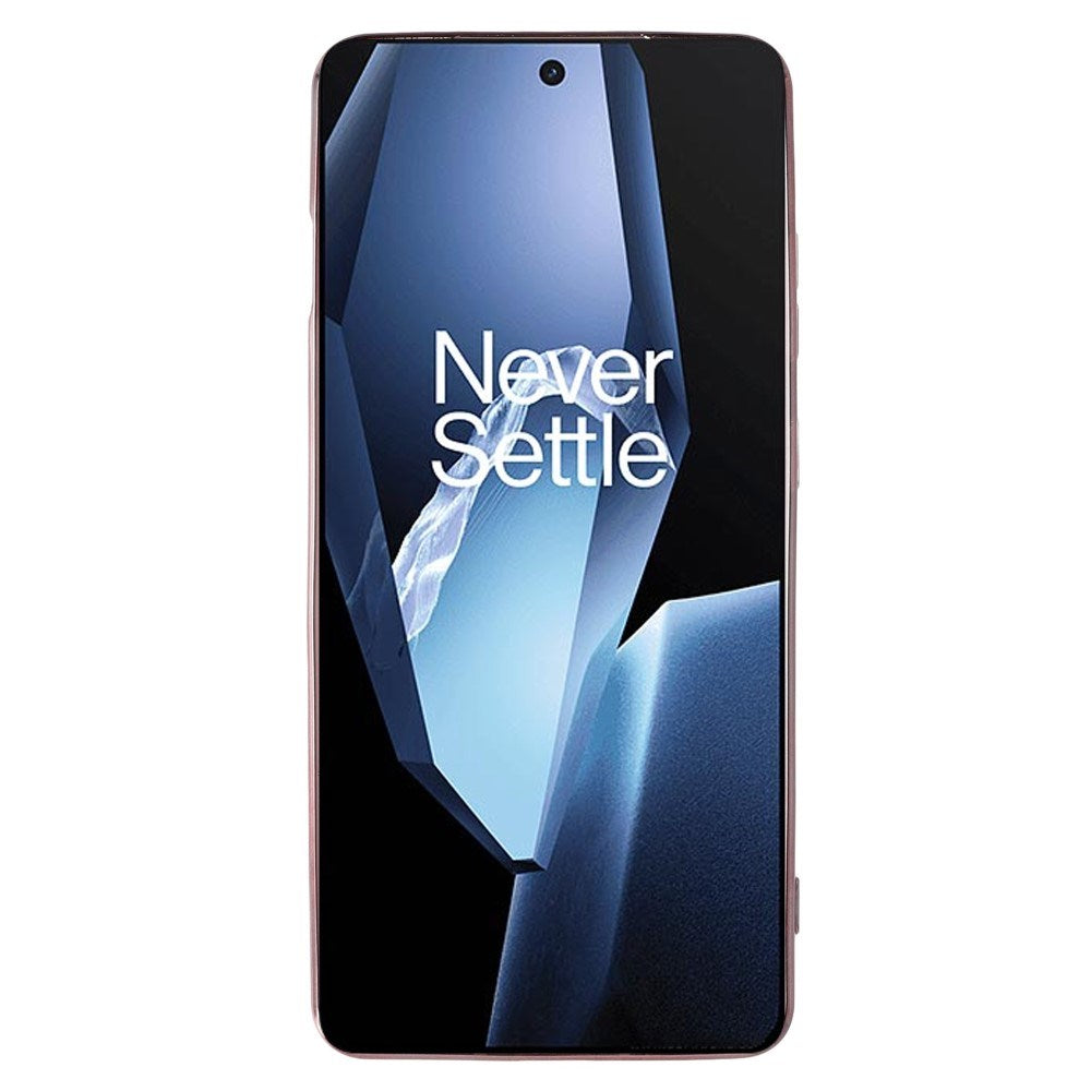 OnePlus 13R Fleksibelt Plastik Mobil Cover m. 2 x Lanyard - Lyserød