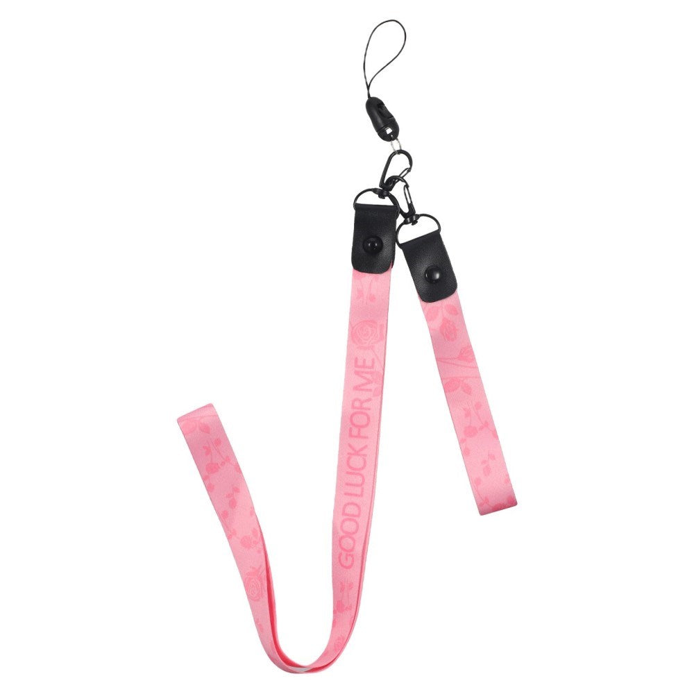 OnePlus 13R Fleksibelt Plastik Mobil Cover m. 2 x Lanyard - Lyserød