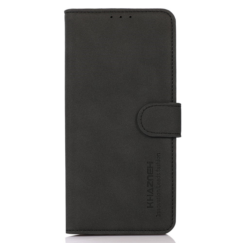Xiaomi Redmi Note 14 (5G) - KHAZNEH Kunstlæder Flip Cover m. Kortholder & Ståfunktion - Sort