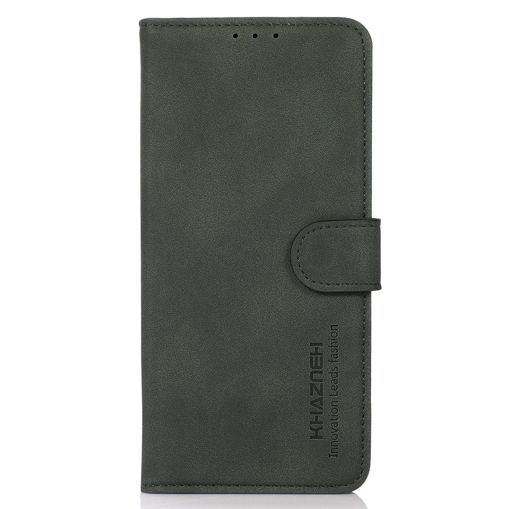 Xiaomi Redmi Note 14 (5G) - KHAZNEH Kunstlæder Flip Cover m. Kortholder & Ståfunktion - Grøn