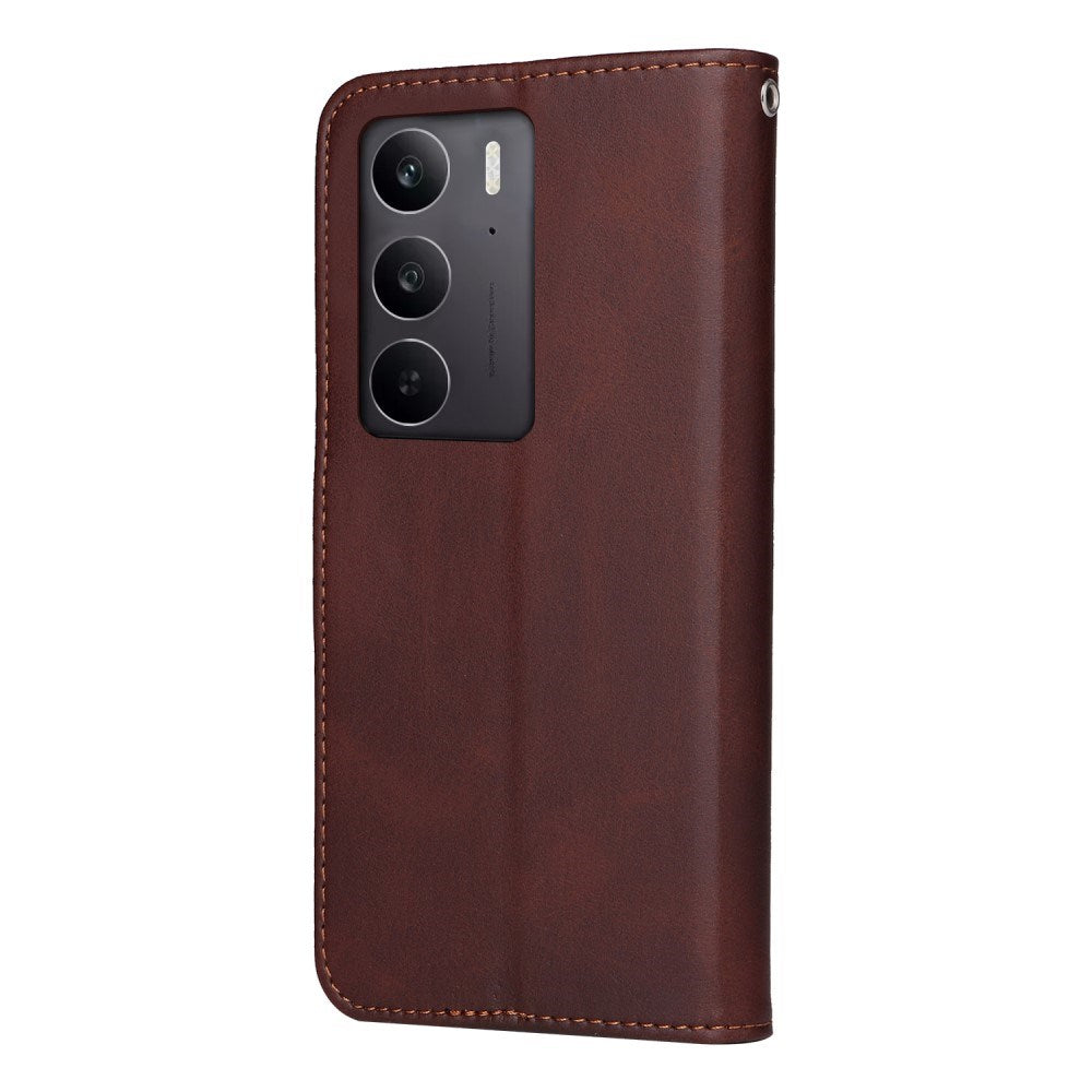 EIDERWOOD - Realme 14X (5G) / C75 Kunstlæder Flip Cover m. Strop - Brun