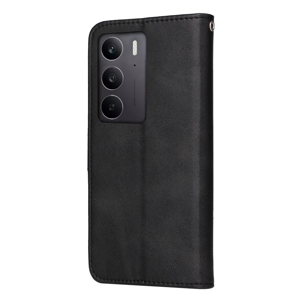 EIDERWOOD - Realme 14X (5G) / C75 Kunstlæder Flip Cover m. Strop - Sort