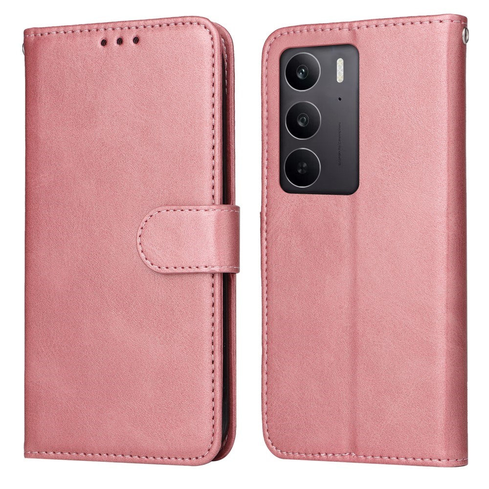 EIDERWOOD - Realme 14X (5G) / C75 Kunstlæder Flip Cover m. Strop - Lyserød
