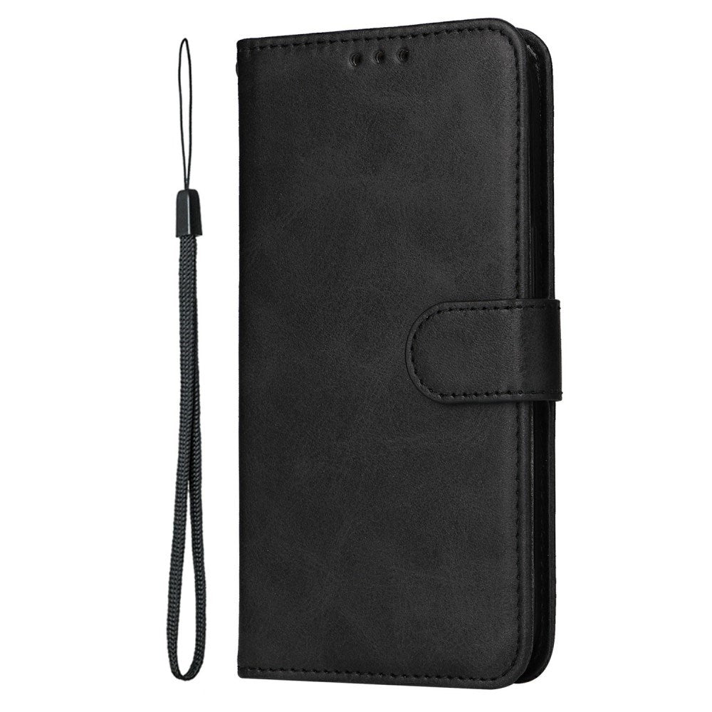 EIDERWOOD - Motorola Moto E14 (4G) / G04 (4G) / G04s (4G) / G24 (4G) - Kunstlæder Flip Cover m. Strop - Sort