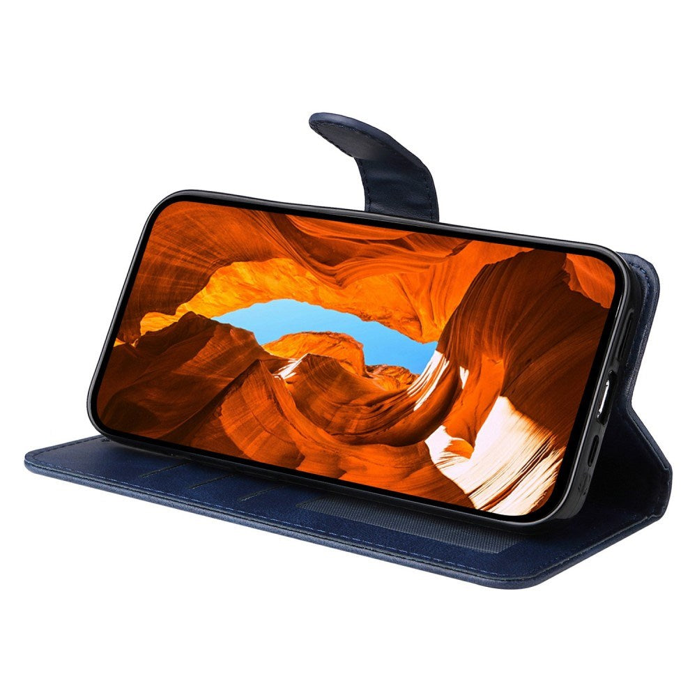 EIDERWOOD - Motorola Moto E14 (4G) / G04 (4G) / G04s (4G) / G24 (4G) - Kunstlæder Flip Cover m. Strop - Blå