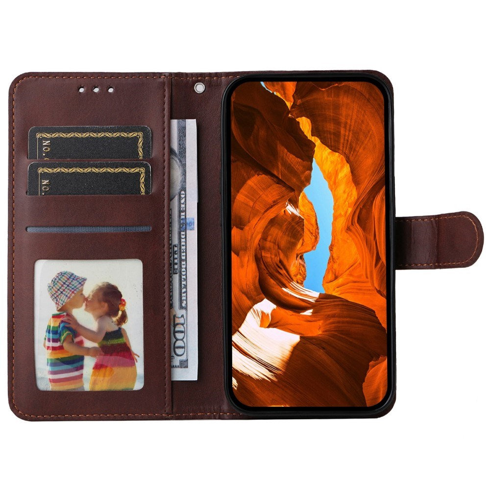 EIDERWOOD - Motorola Moto E14 (4G) / G04 (4G) / G04s (4G) / G24 (4G) - Kunstlæder Flip Cover m. Strop - Brun