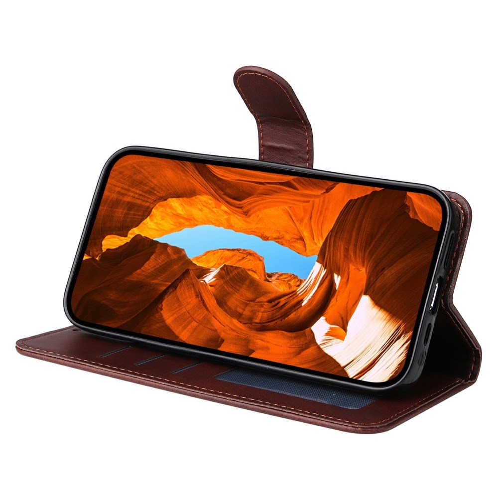 EIDERWOOD - Motorola Moto E14 (4G) / G04 (4G) / G04s (4G) / G24 (4G) - Kunstlæder Flip Cover m. Strop - Brun