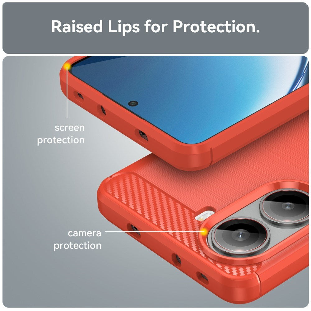 EIDERWOOD Xiaomi Poco X7 Pro Brushed Carbon Mobil Cover - Rød