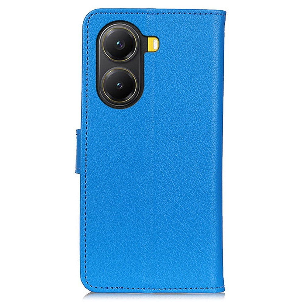 EIDERWOOD Xiaomi Poco X7 Pro Litchi Kunstlæder Flip Cover inkl. Pung - Blå