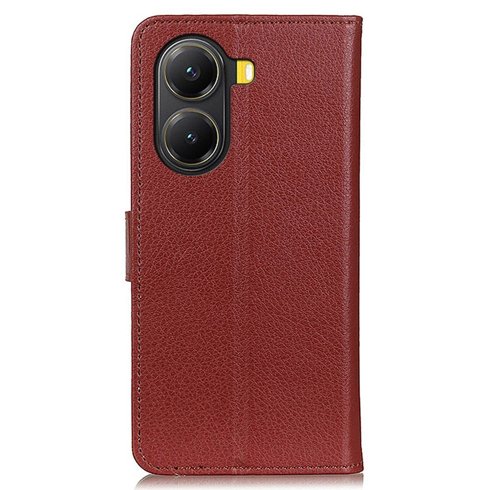 EIDERWOOD Xiaomi Poco X7 Pro Litchi Kunstlæder Flip Cover inkl. Pung - Brun