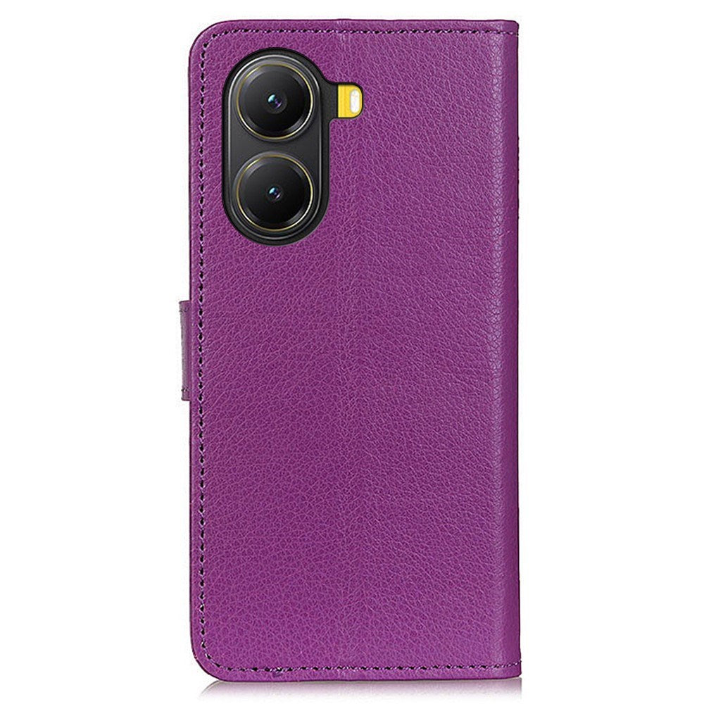EIDERWOOD Xiaomi Poco X7 Pro Litchi Kunstlæder Flip Cover inkl. Pung - Lilla
