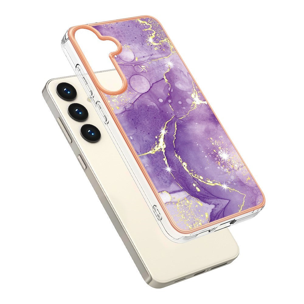 Samsung Galaxy S25+ (Plus) / S24+ (Plus) - EIDERWOOD Marmormønstret Plastik Cover - Lilla