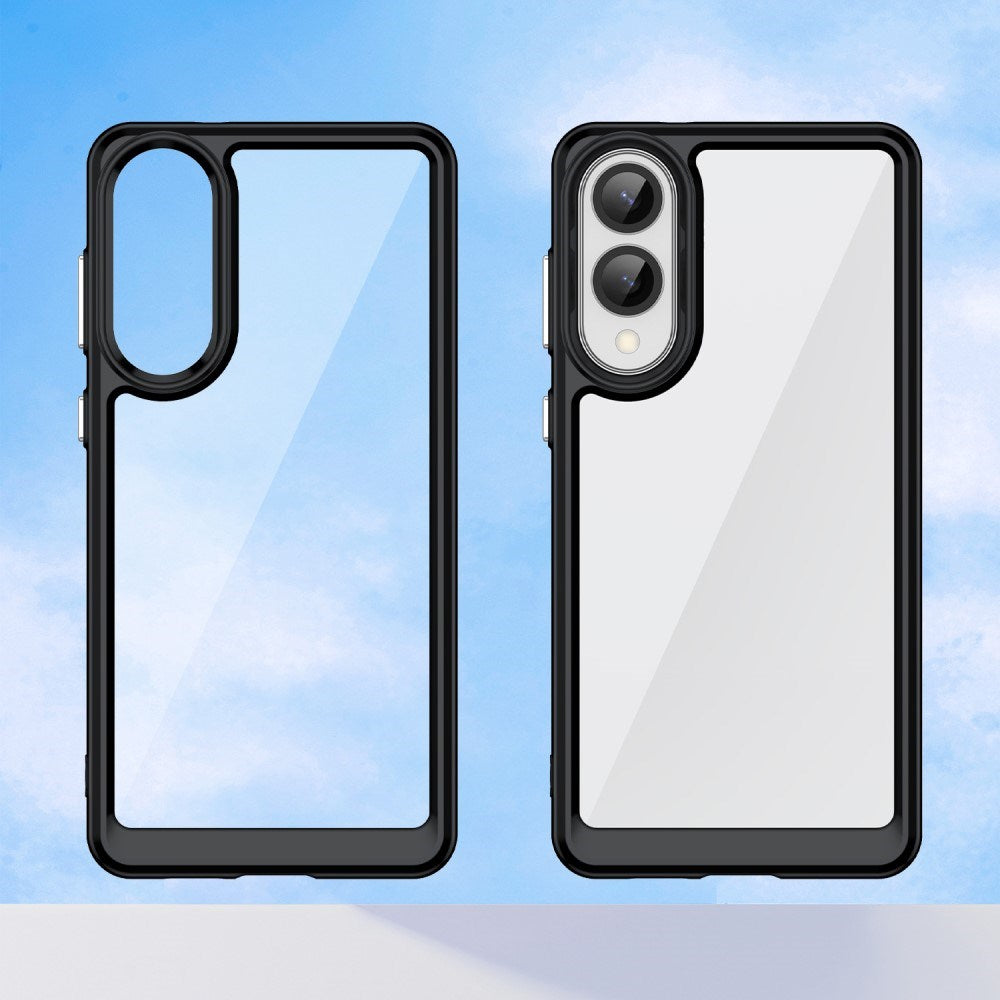 EIDERWOOD - Samsung Galaxy S25 Edge - Hybrid Plastik Cover - Gennemsigtig / Sort