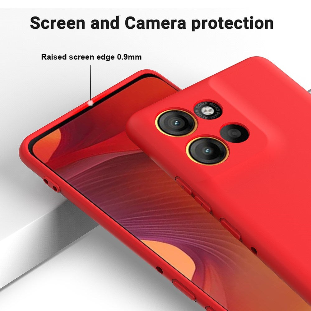 EIDERWOOD Motorola Moto G15 Power Liquid Silikone Mobil Cover m. Strop - Rød