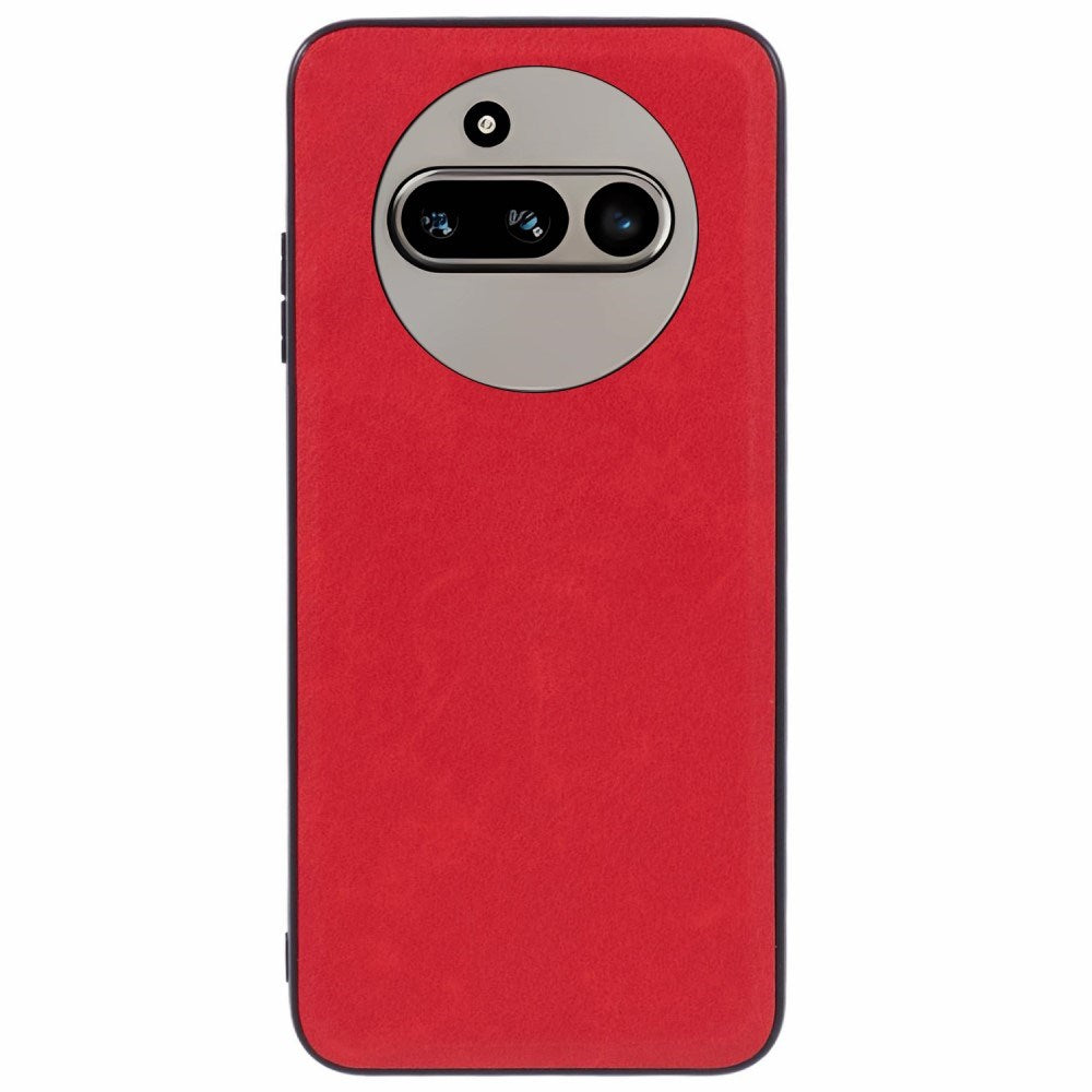 EIDERWOOD Nothing Phone (3a) Kunstlæderbelagt Plastik Bagside Cover - Rød