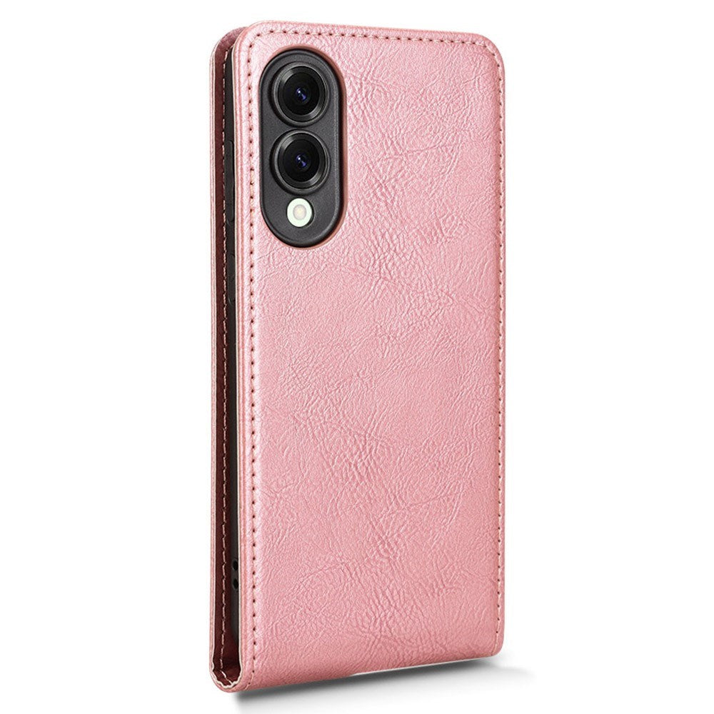 EIDERWOOD Samsung Galaxy S25 Edge Vertikalt Mobil Flip Cover m. Kortholder - Rose Gold