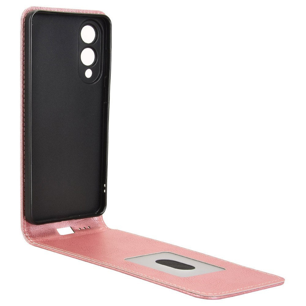 EIDERWOOD Samsung Galaxy S25 Edge Vertikalt Mobil Flip Cover m. Kortholder - Rose Gold