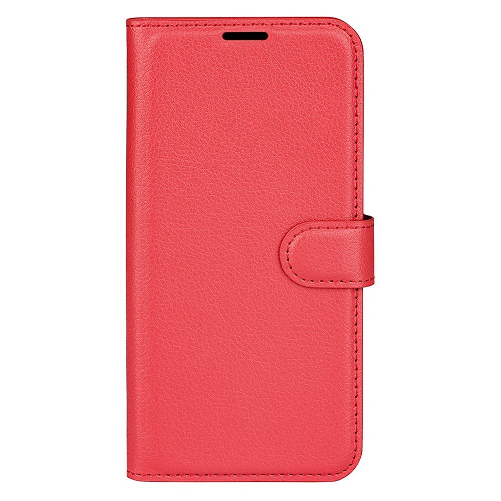 EIDERWOOD Samsung Galaxy S25 Edge Litchi Kunstlæder Flip Cover inkl. Pung - Rød