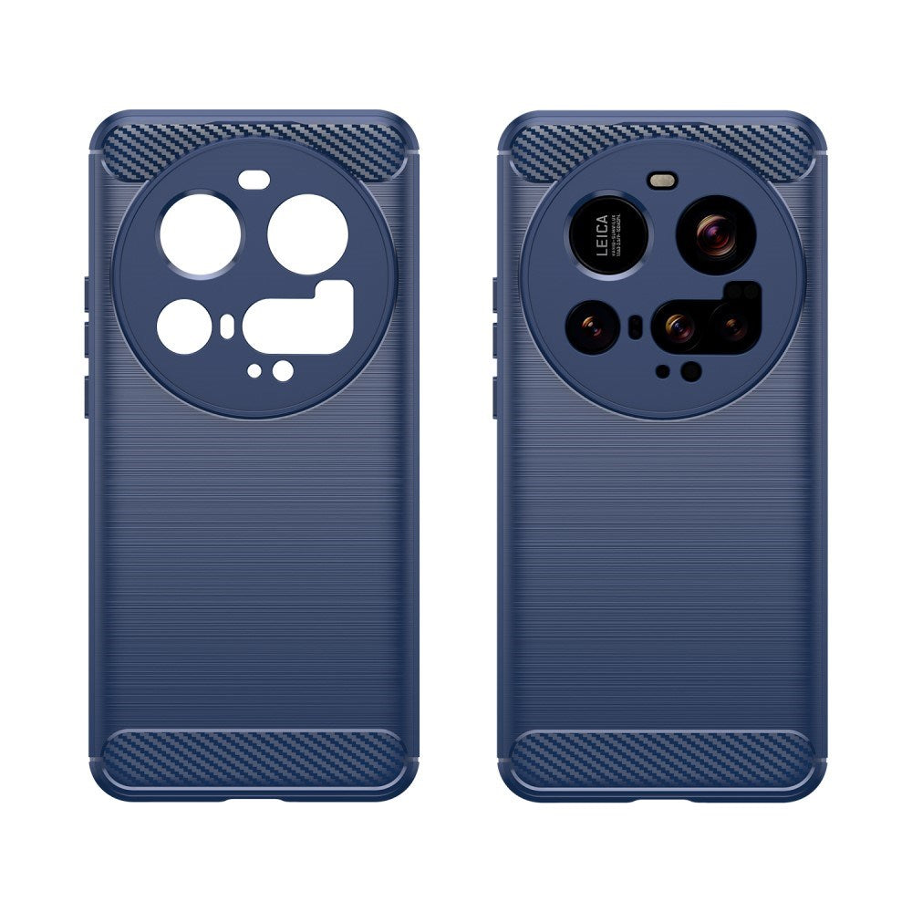 EIDERWOOD - Xiaomi 15 Ultra - Brushed Carbon Fiber Fleksibelt Plastik Cover - Blå