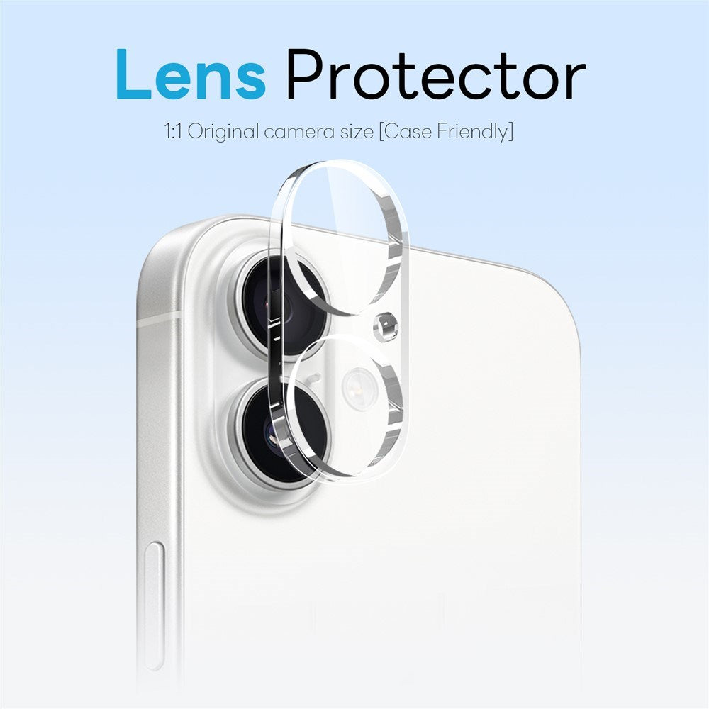 iPhone 16 NORTHJO 360° Beskyttelsessæt - Kameralinseglas - Skærmbeskyttelsesglas - Hybrid Mobil Cover - MagSafe Kompatibel - Gennemsigtig