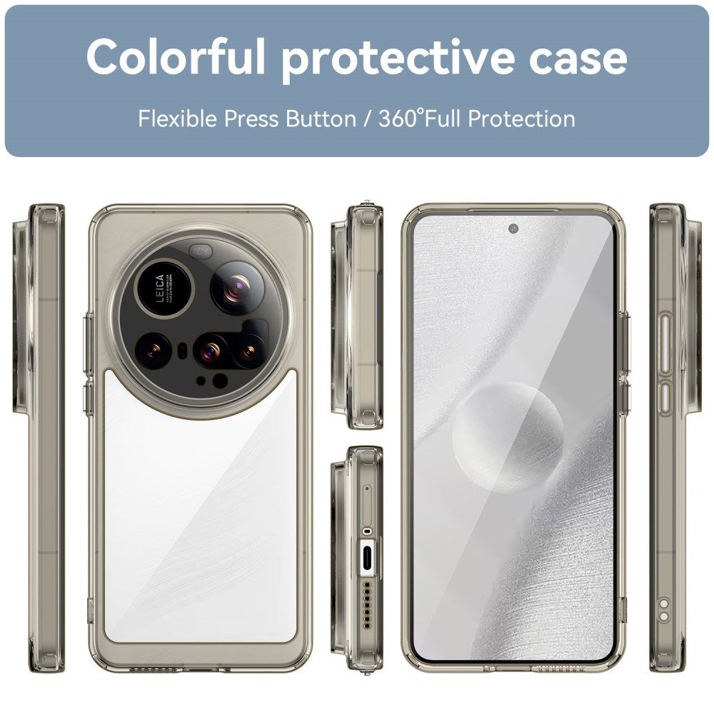 EIDERWOOD - Xiaomi 15 Ultra - Hybrid Plastik Cover - Gennemsigtig / Grå