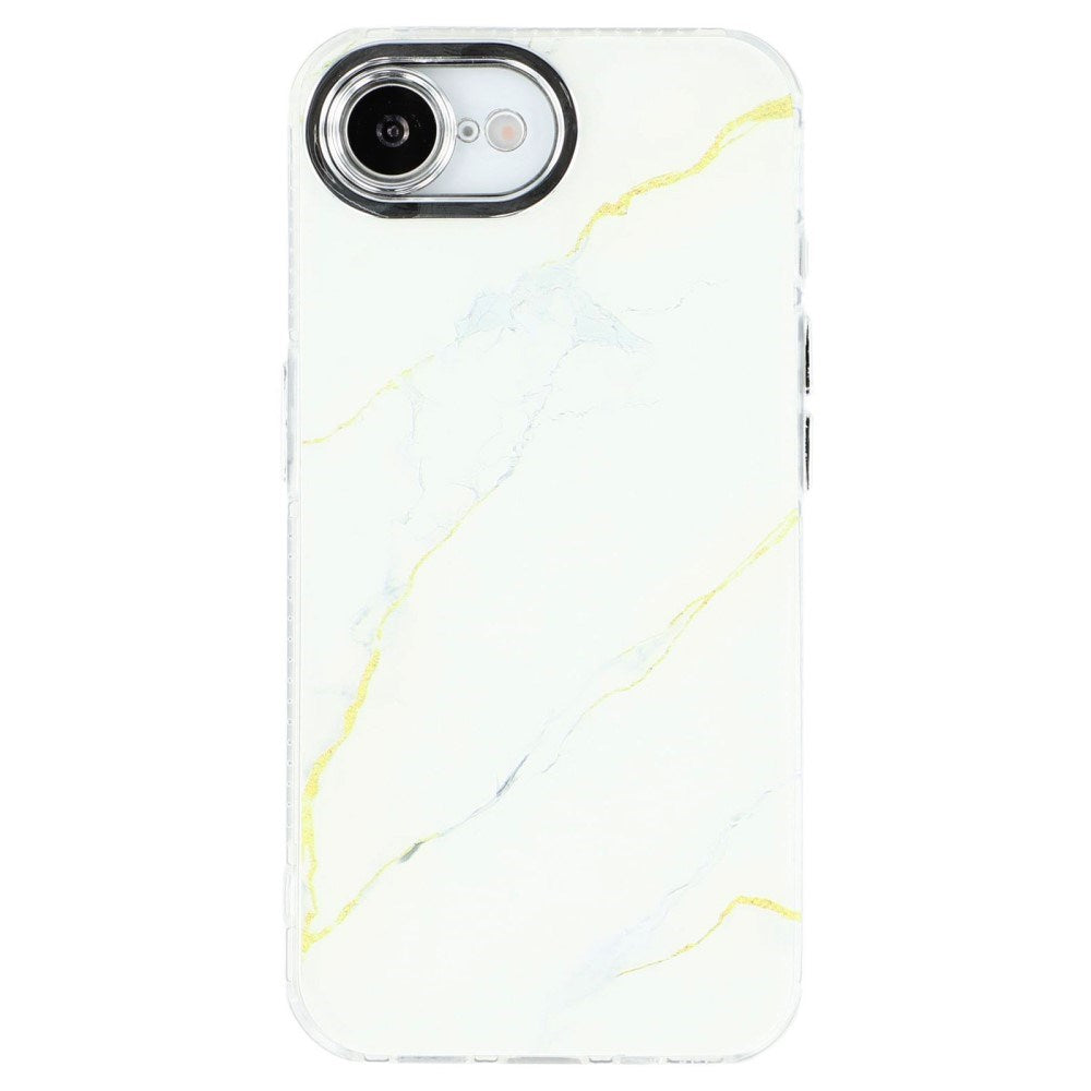 EIDERWOOD iPhone 17e / 16e Hybrid Mobil Cover m. Marmordesign - Hvid