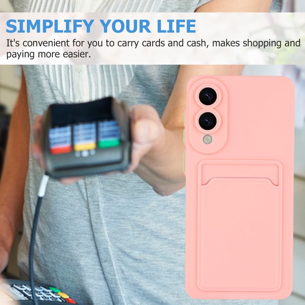 EIDERWOOD - Samsung Galaxy S25 Edge - Fleksibelt Plastik Cover m. Kortholder - Lyserød