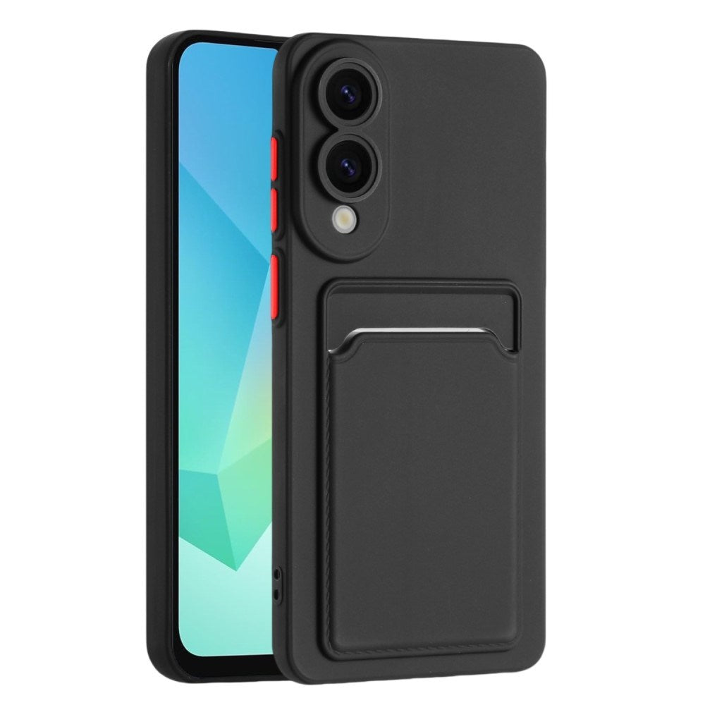 EIDERWOOD - Samsung Galaxy S25 Edge - Fleksibelt Plastik Cover m. Kortholder - Sort