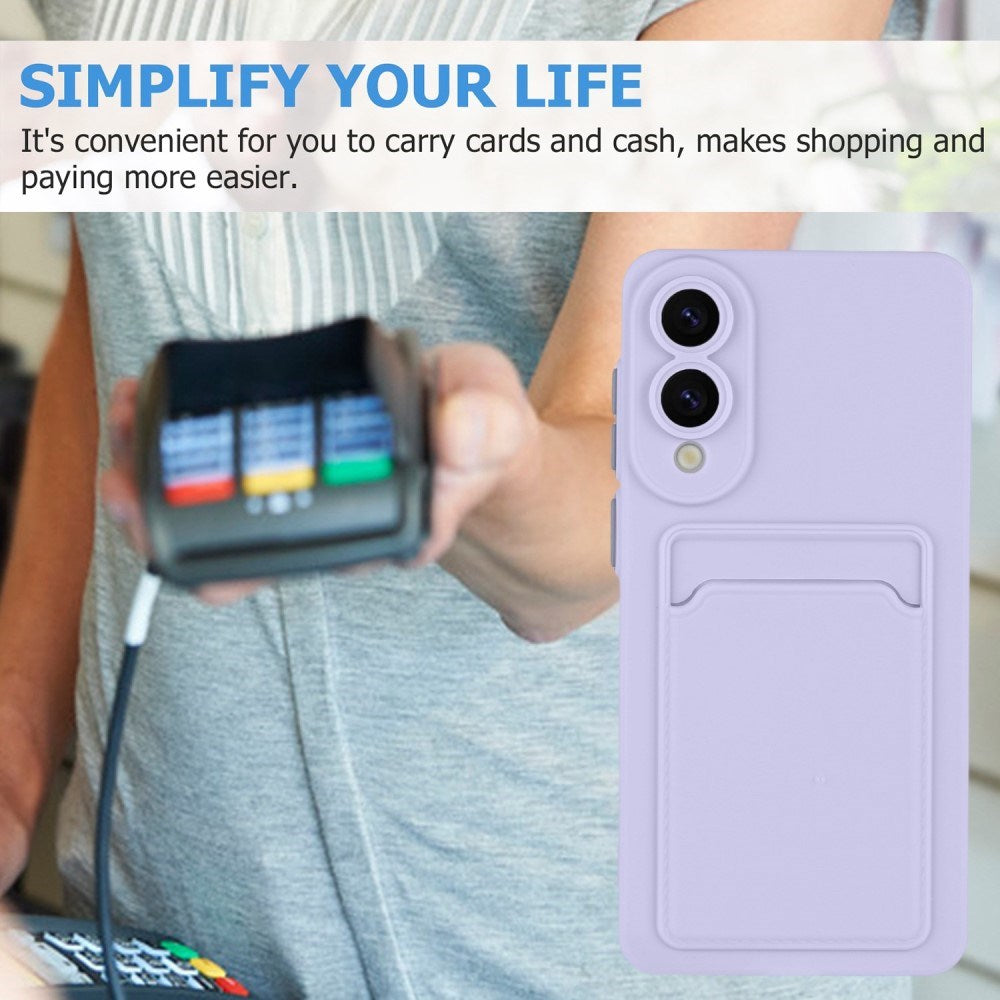 EIDERWOOD - Samsung Galaxy S25 Edge - Fleksibelt Plastik Cover m. Kortholder - Lilla