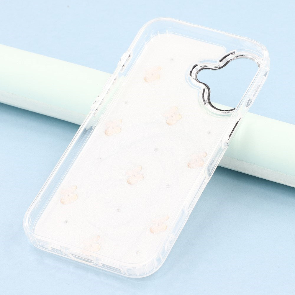 EIDERWOOD iPhone 16 Hybrid Mobil Cover m. 3D Kirsebær - Sølv