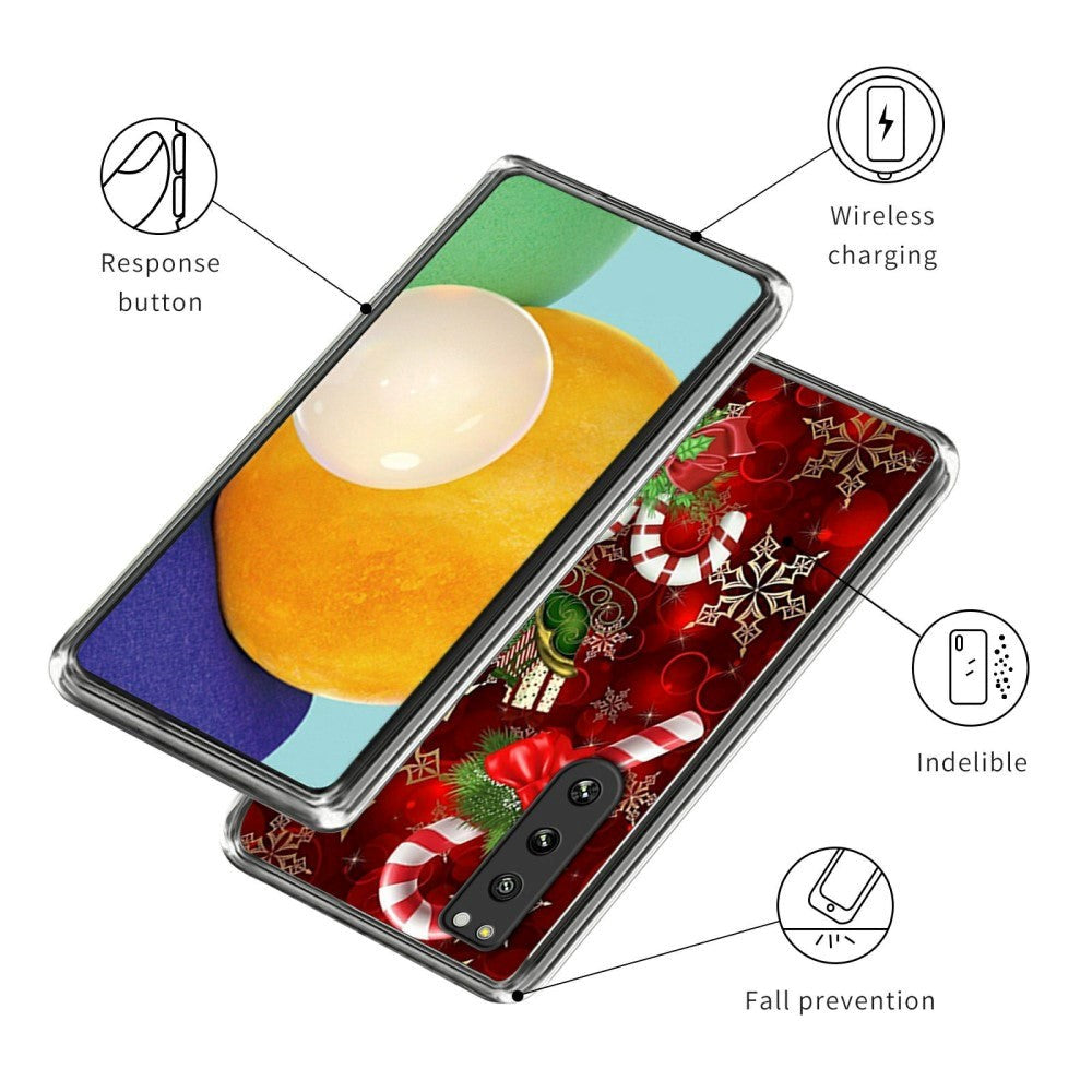 Sony Xperia 5 IV TPU Plast Mobil Julecover - Julestokke