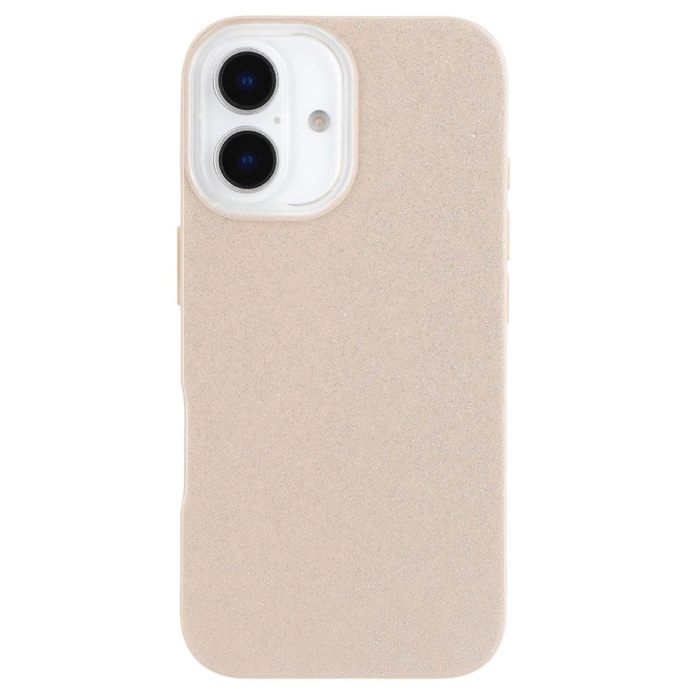 EIDERWOOD IPhone 16 Fleksibelt Plastik Mobil Cover m. Glimmer - Beige