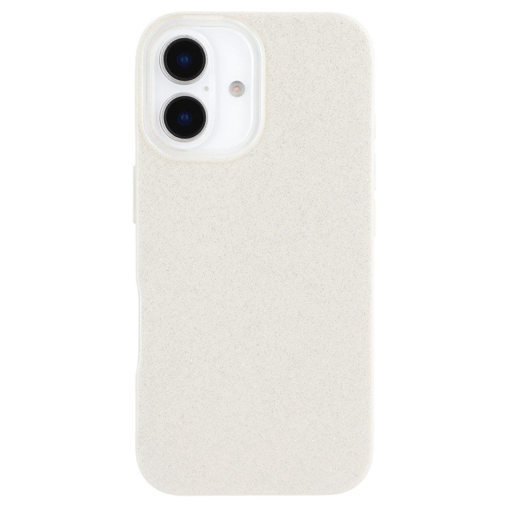 EIDERWOOD IPhone 16 Fleksibelt Plastik Mobil Cover m. Glimmer - Hvid