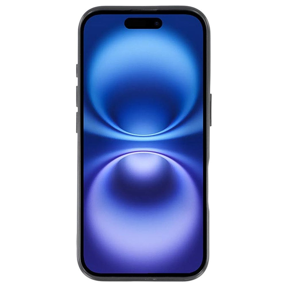 EIDERWOOD IPhone 16 Fleksibelt Plastik Mobil Cover m. Glimmer - Sort
