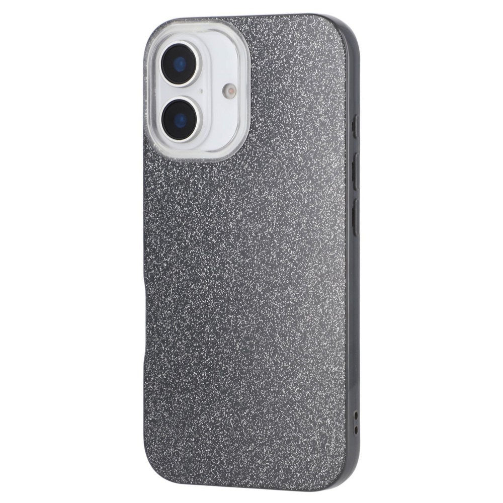 EIDERWOOD IPhone 16 Fleksibelt Plastik Mobil Cover m. Glimmer - Sort