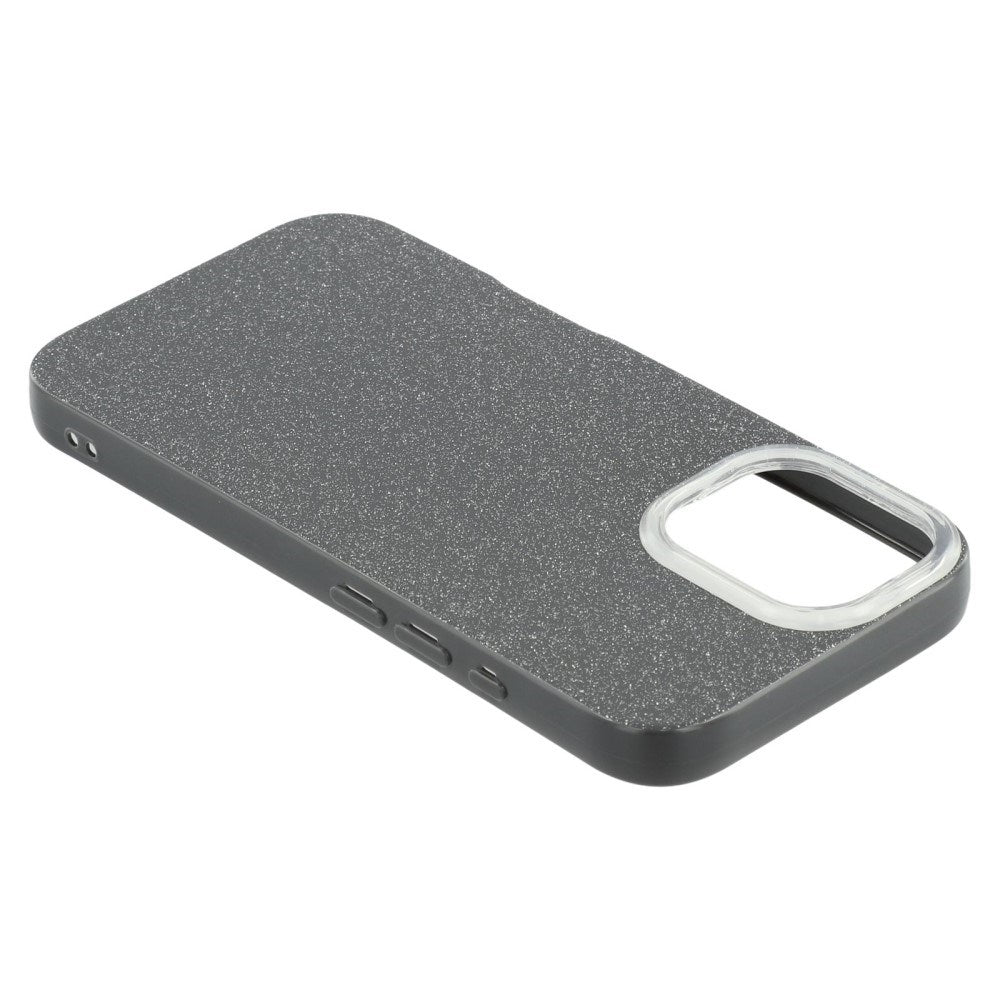EIDERWOOD IPhone 16 Pro Fleksibelt Plastik Mobil Cover m. Glimmer - Sort