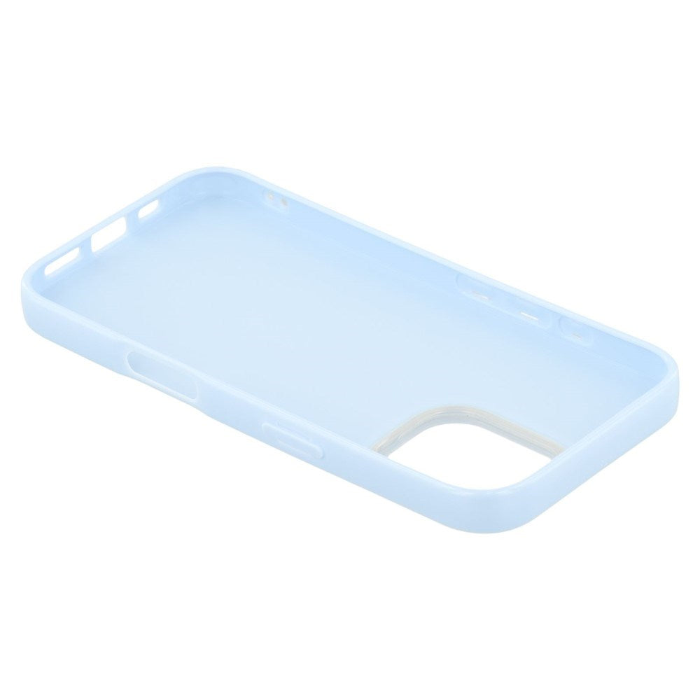 EIDERWOOD IPhone 16 Pro Fleksibelt Plastik Mobil Cover m. Glimmer - Lyseblå