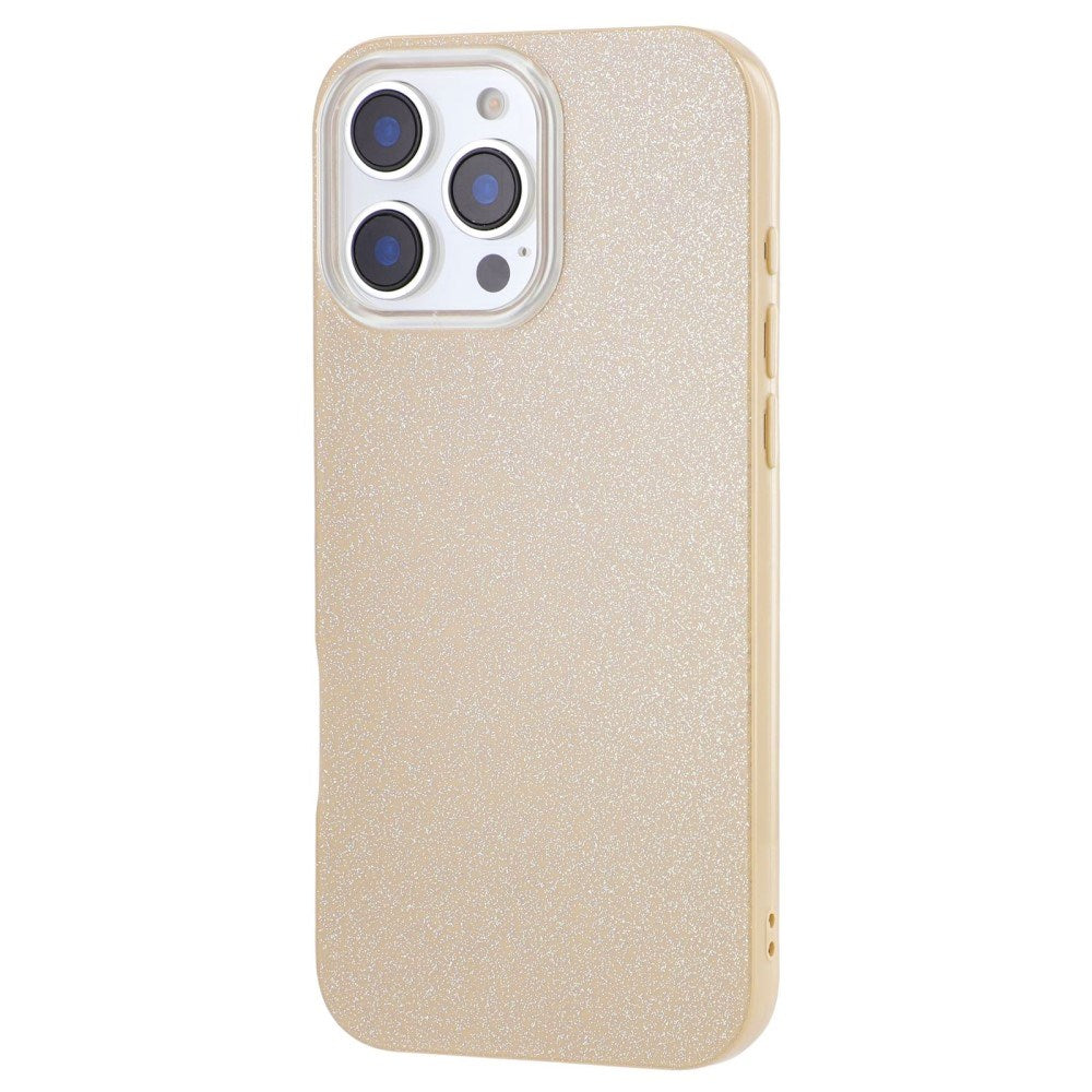 EIDERWOOD IPhone 16 Pro Fleksibelt Plastik Mobil Cover m. Glimmer - Beige