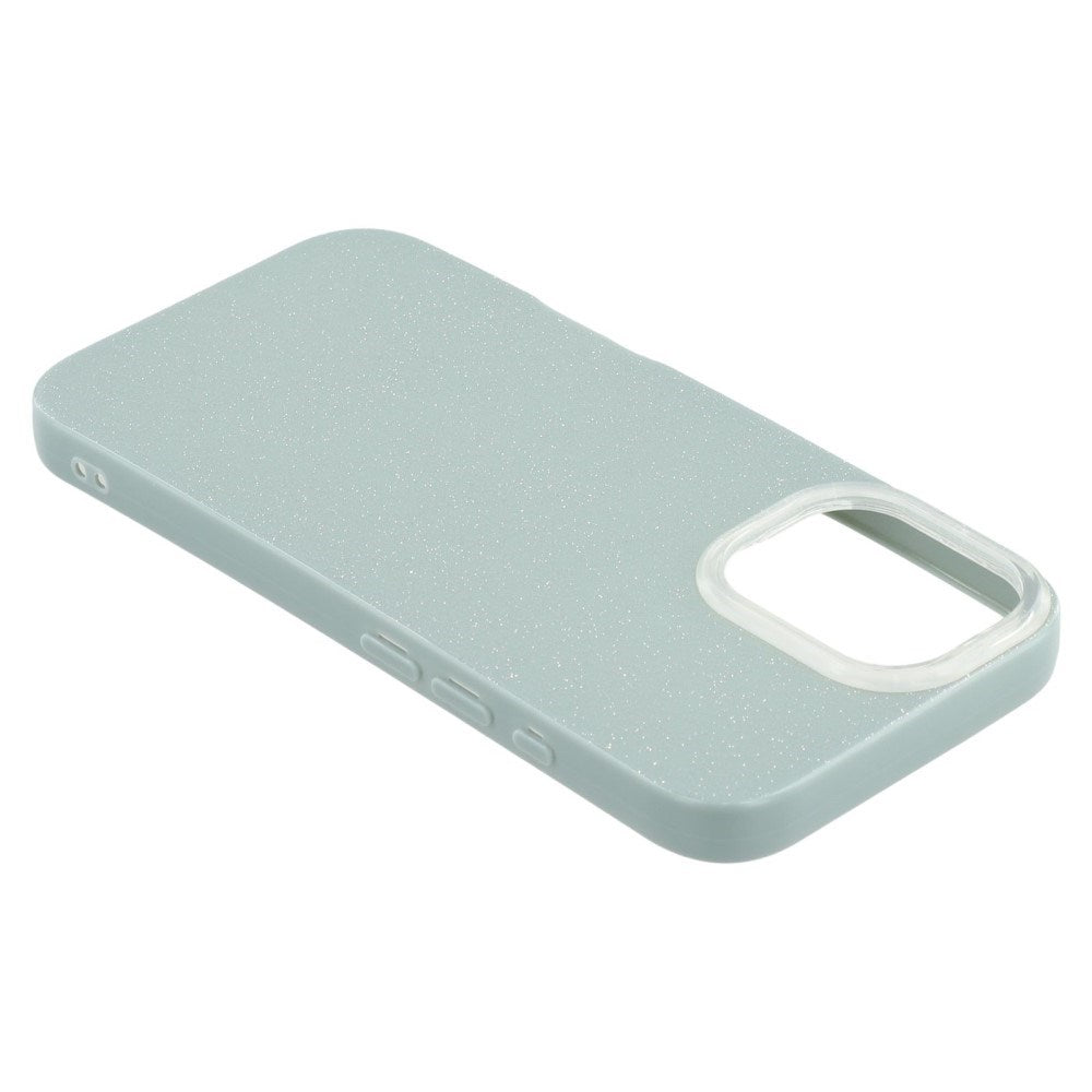 EIDERWOOD IPhone 16 Pro Fleksibelt Plastik Mobil Cover m. Glimmer - Lysegrøn
