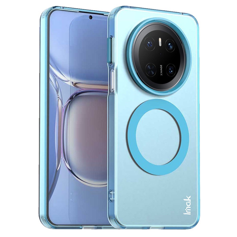 IMAK Huawei Mate 70 Hybrid Plast Bagside Cover - MagSafe Kompatibel - Gennemsigtig / Blå