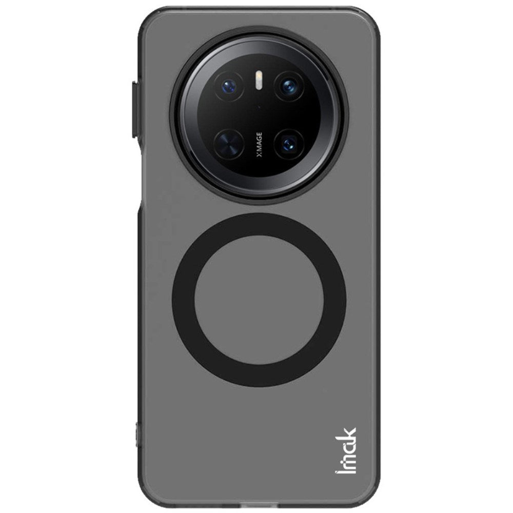 IMAK Huawei Mate 70 Hybrid Plast Bagside Cover - MagSafe Kompatibel - Gennemsigtig / Sort