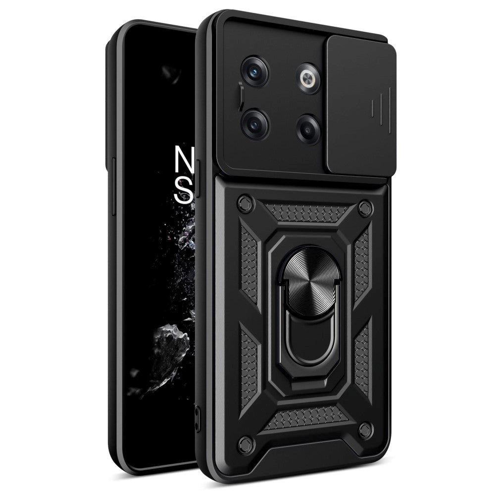 OnePlus 10T Håndværker Mobil Cover m. Magnetisk Kickstand & Cam Slider - Sort